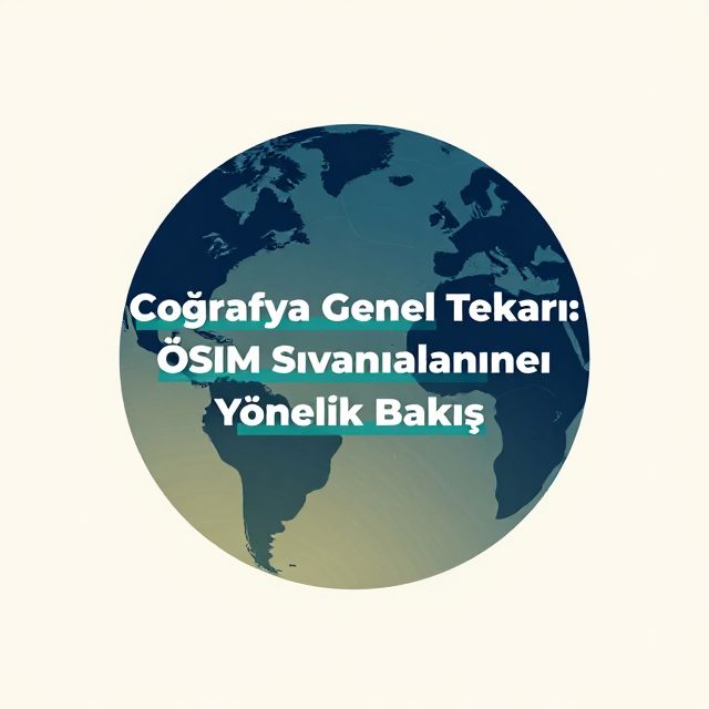 Coğrafya Genel Tekrarı: ÖSYM Sınavlarına Yönelik Bakış