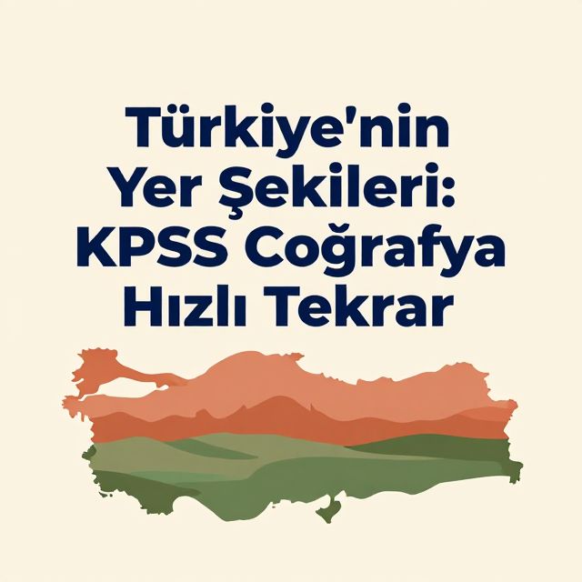 Türkiye'nin Yer Şekilleri: KPSS Coğrafya Hızlı Tekrar