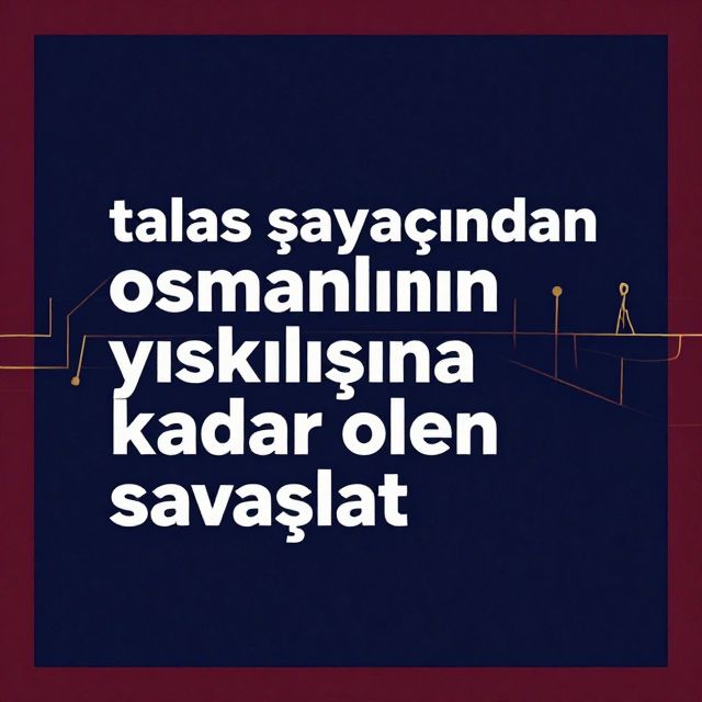 Talas'tan Osmanlı'nın Yıkılışına: Türk Savaşları