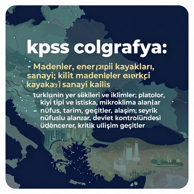 KPSS Coğrafya: Türkiye'nin Ekonomik ve Fiziki Özellikleri