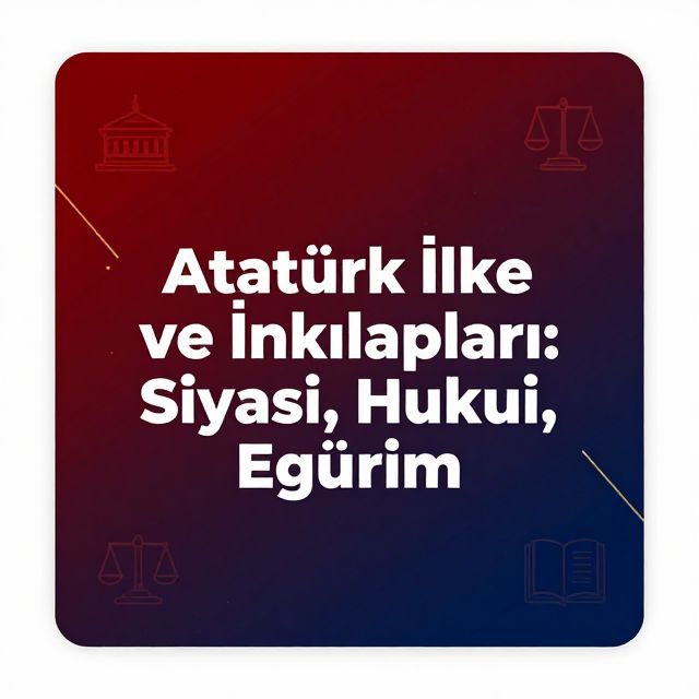 Atatürk İlke ve İnkılapları: Siyasi, Hukuki, Eğitim
