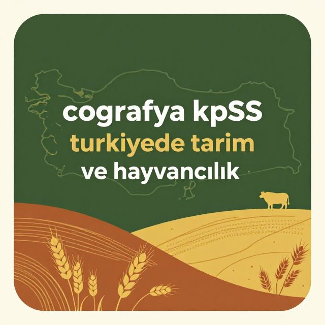 Türkiye'de Tarım ve Hayvancılık: KPSS Coğrafya