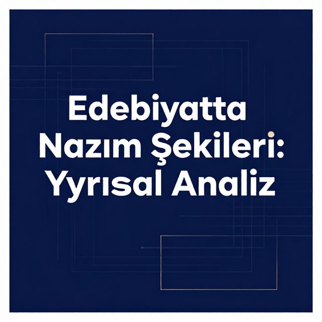 Edebiyatta Nazım Şekilleri: Yapısal Analiz