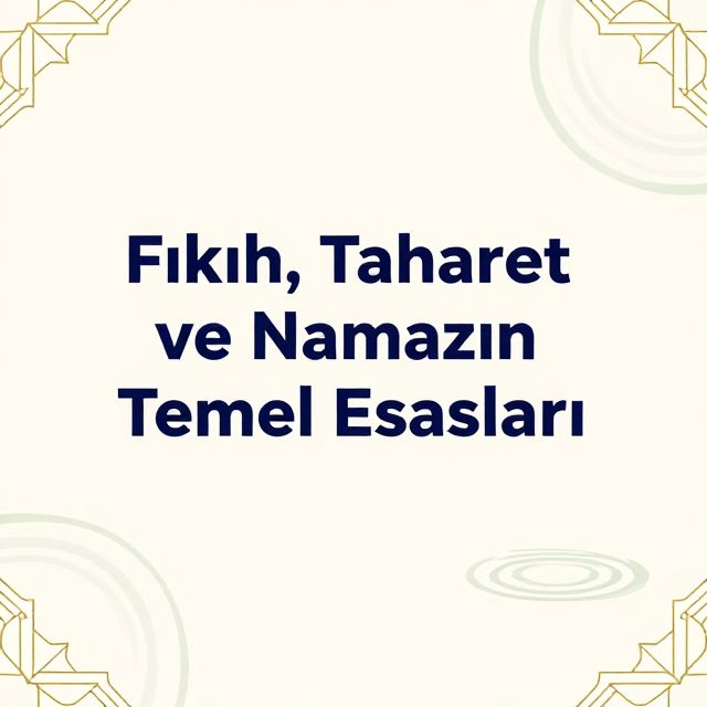 Fıkıh, Taharet ve Namazın Temel Esasları