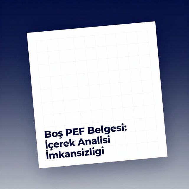 Boş PDF Belgesi: İçerik Analizi İmkansızlığı