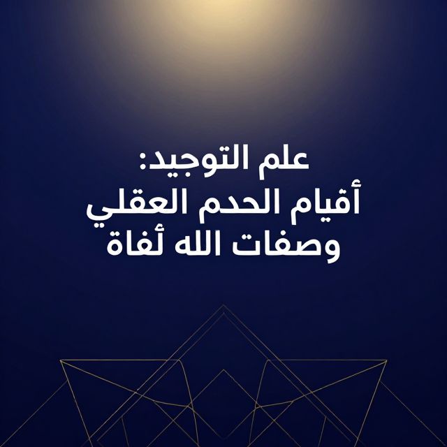 علم التوحيد: أقسام الحكم العقلي وصفات الله تعالى