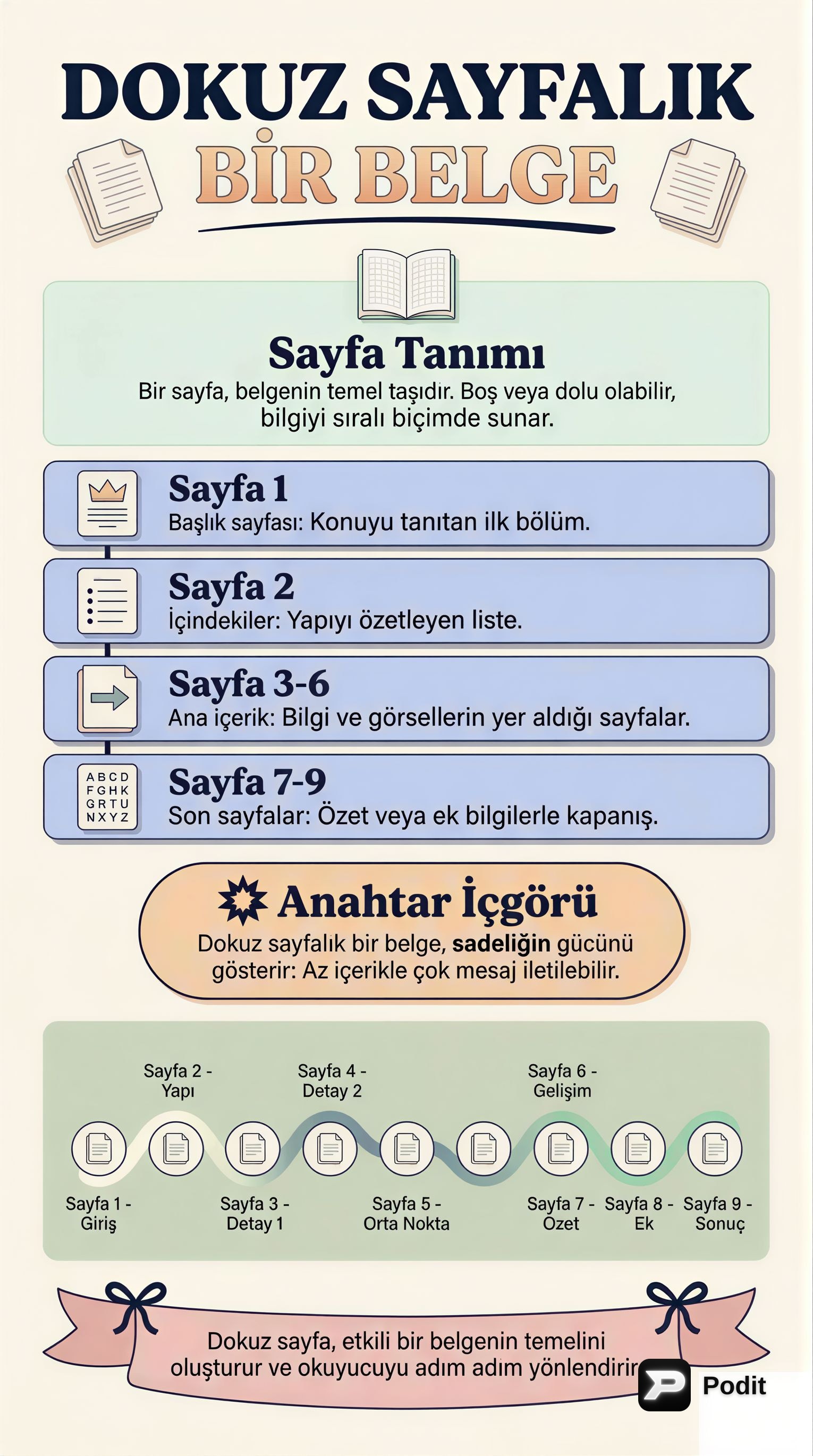 Boş Belge Analizi ve İçerik Oluşturma Süreci - görsel özet infografik