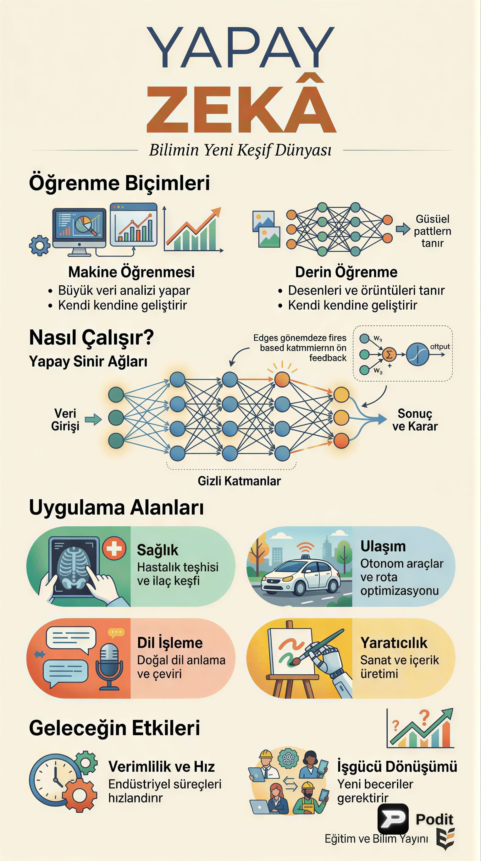 Türkçede Ses Olayları ve Yazım Kuralları - görsel özet infografik