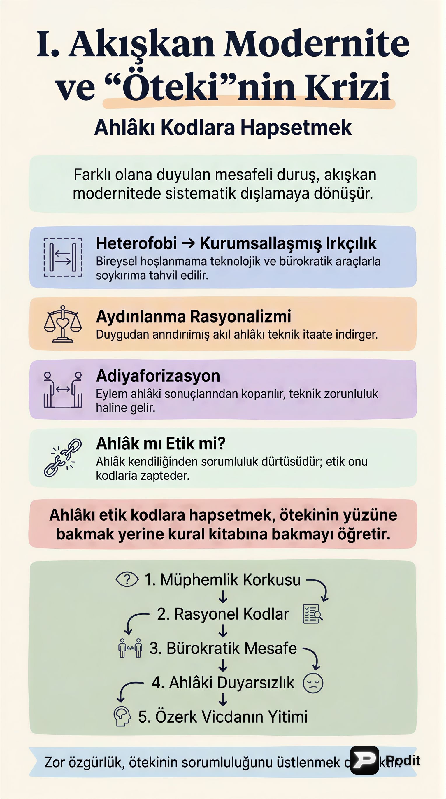 Akışkan Modernitede Ahlak ve Öteki'nin Krizi - görsel özet infografik