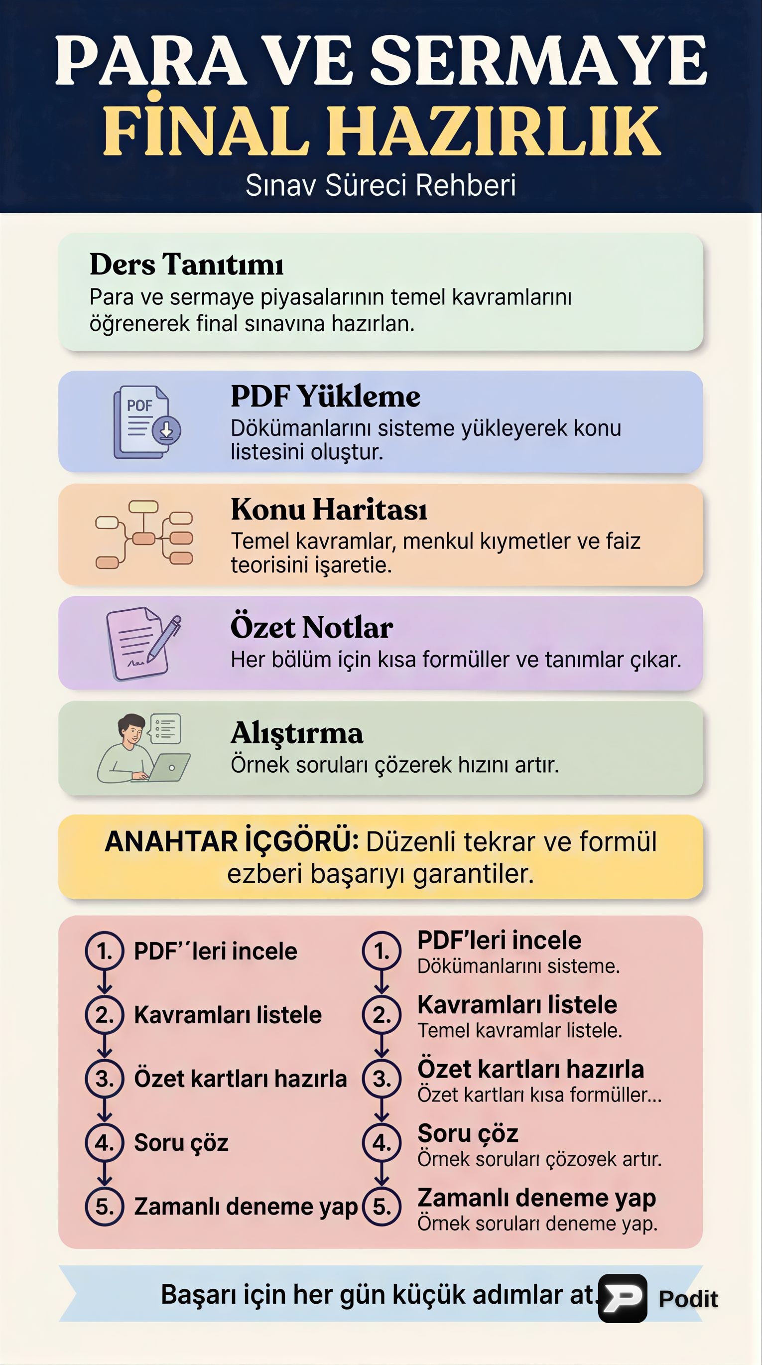 Para ve Sermaye: Temel Kavramlar ve İşlevleri - görsel özet infografik