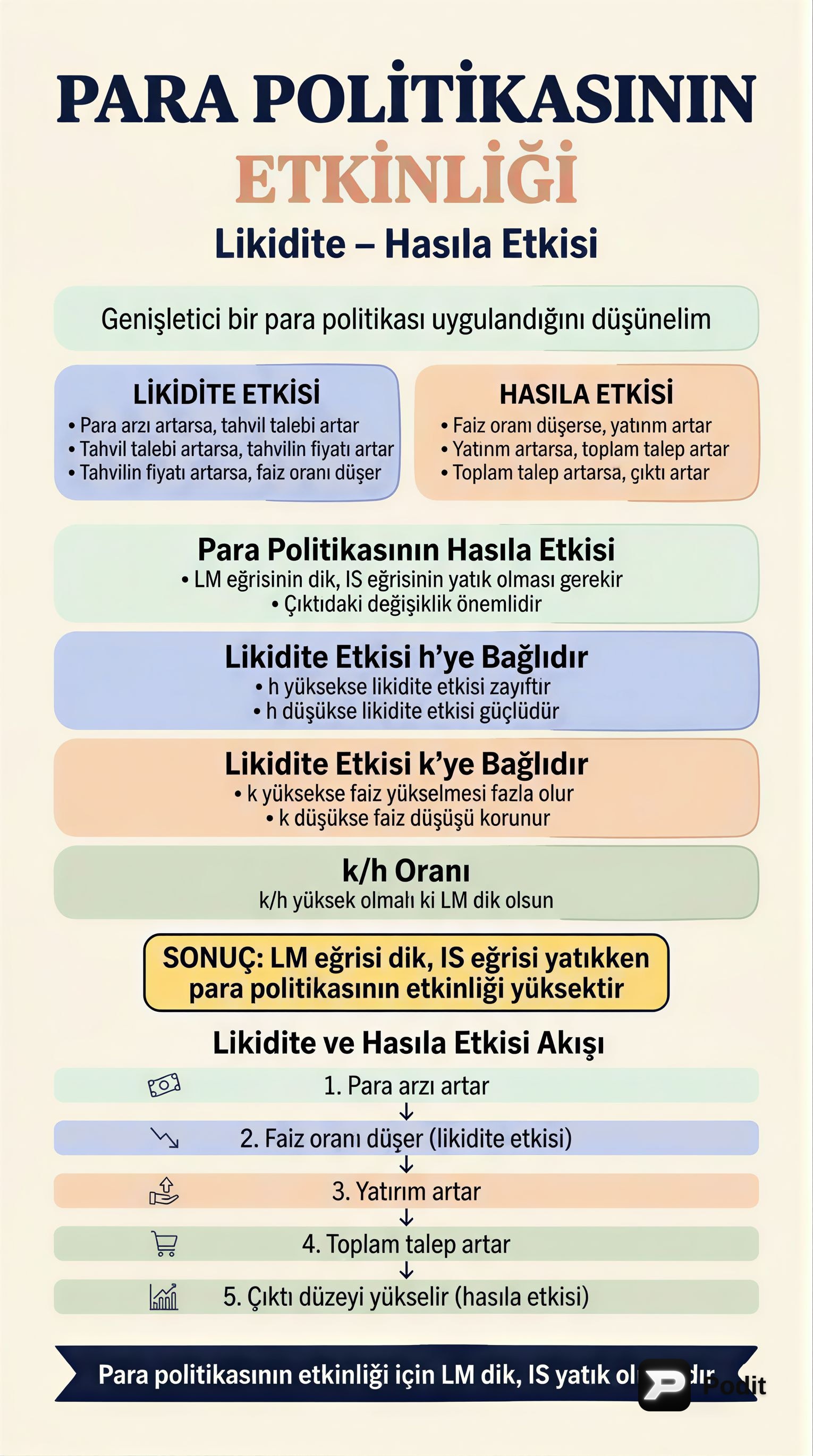 Para ve Maliye Politikalarının Etkinliği - görsel özet infografik