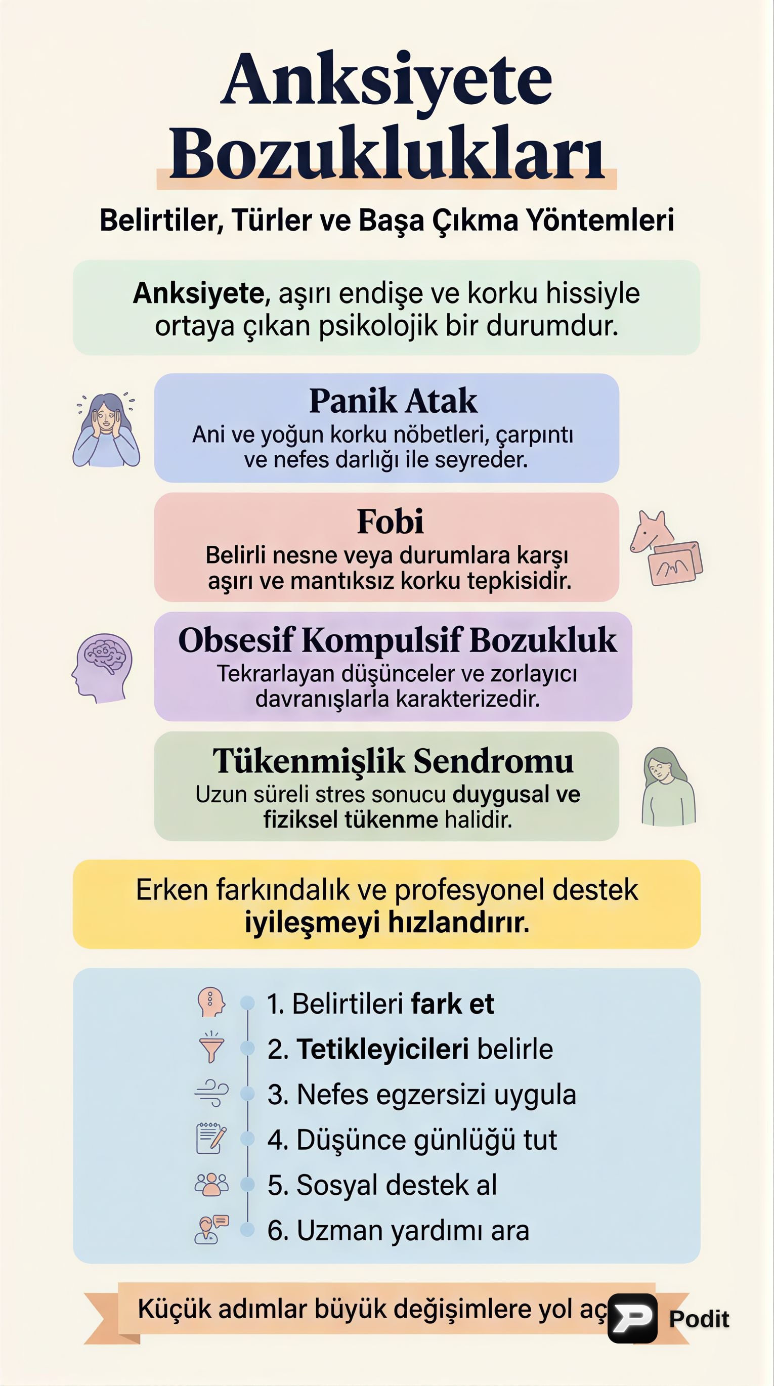 Psikolojik Kavramlar ve Hasta Yönetimi - görsel özet infografik