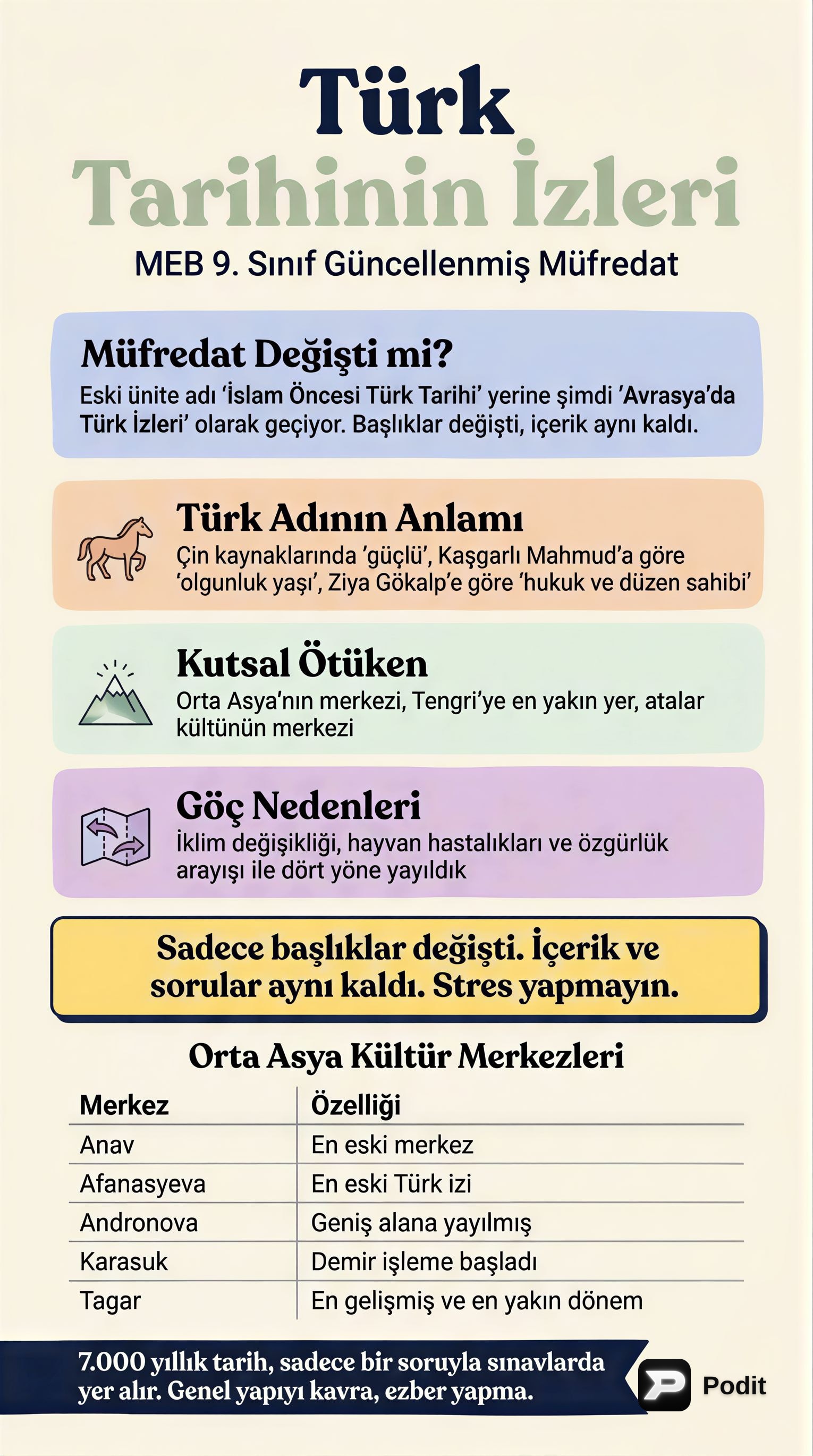 Türk Tarihinin Temelleri: Müfredat, Kimlik ve Coğrafya - görsel özet infografik