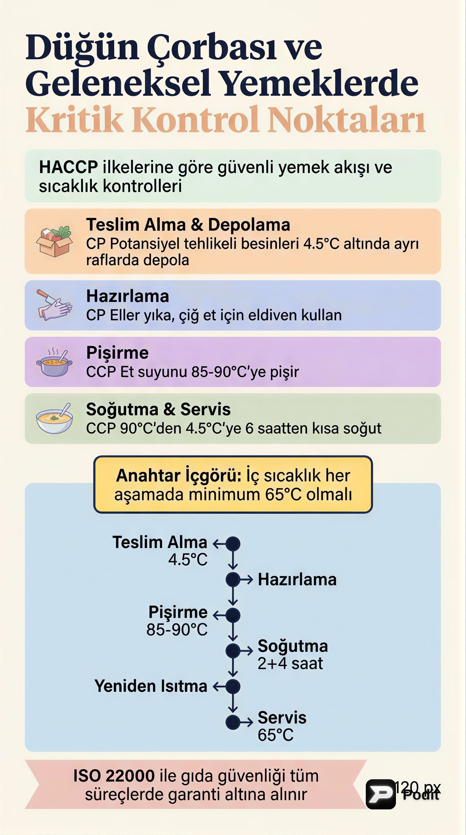 Gıda Güvenliği Yönetimi ve Kritik Kontrol Noktaları - görsel özet infografik