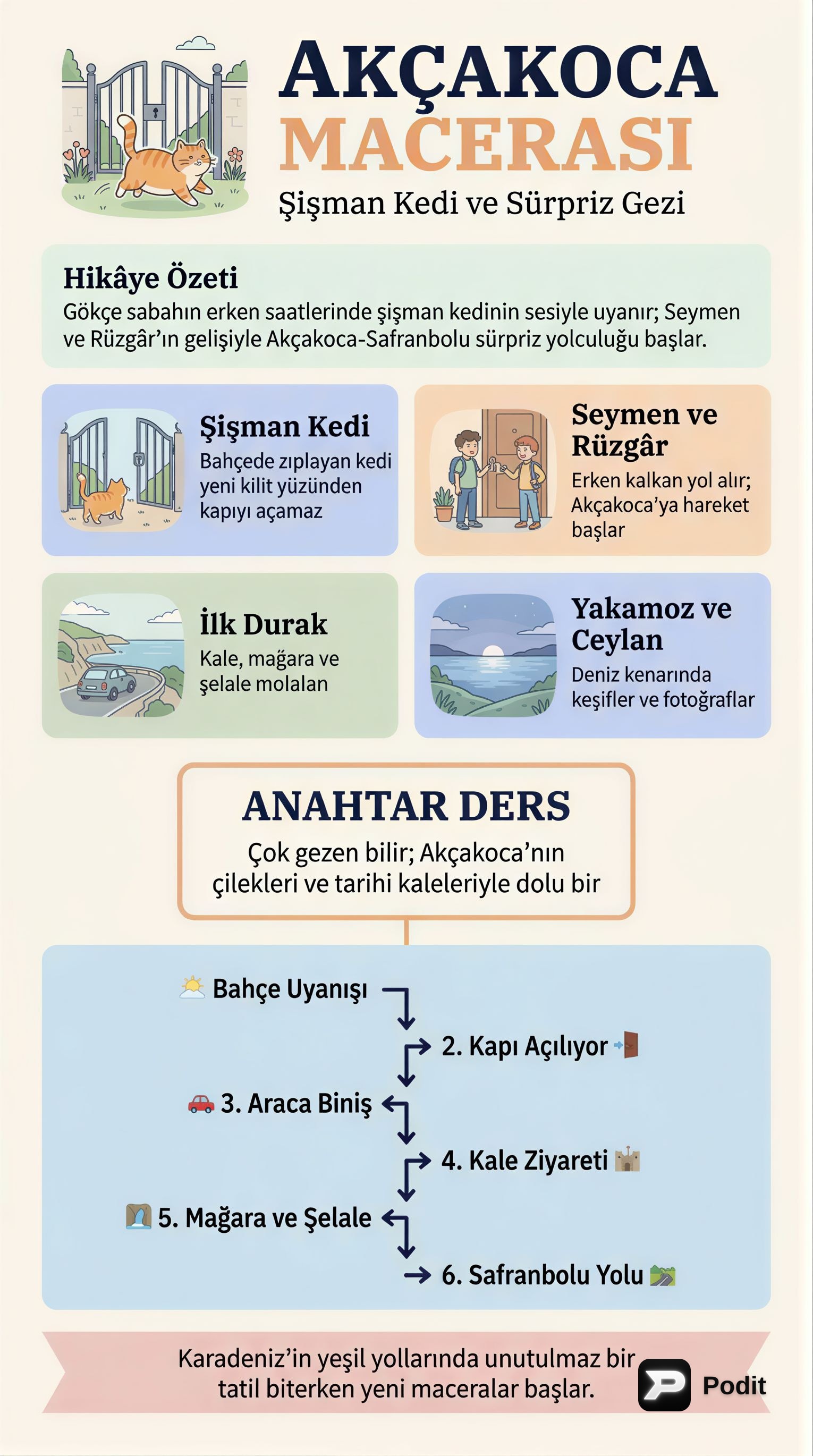 Akçakoca ve Safranbolu Gezisi: Doğa ve Tarih Keşifleri - görsel özet infografik