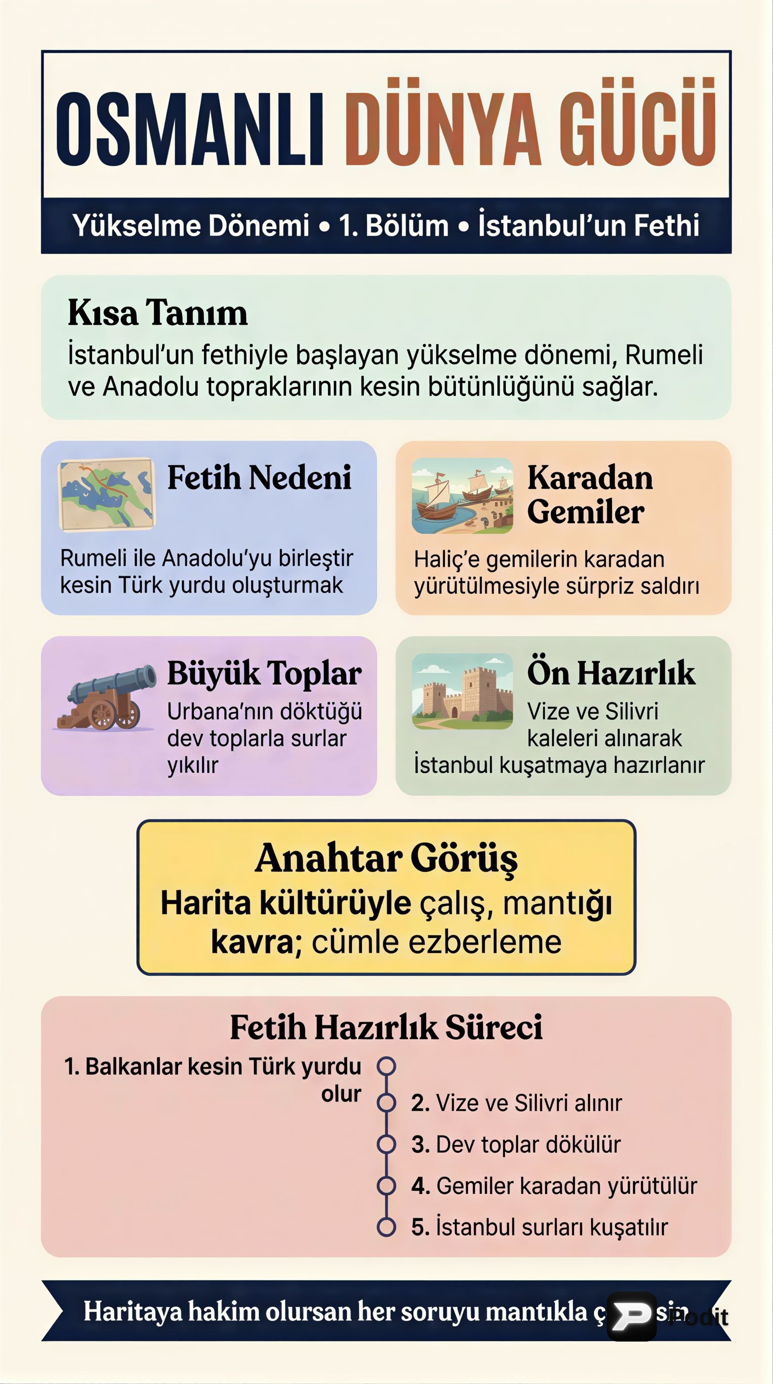 Osmanlı İmparatorluğu'nun Dünya Gücü Oluşumu: İlk Evreler - görsel özet infografik