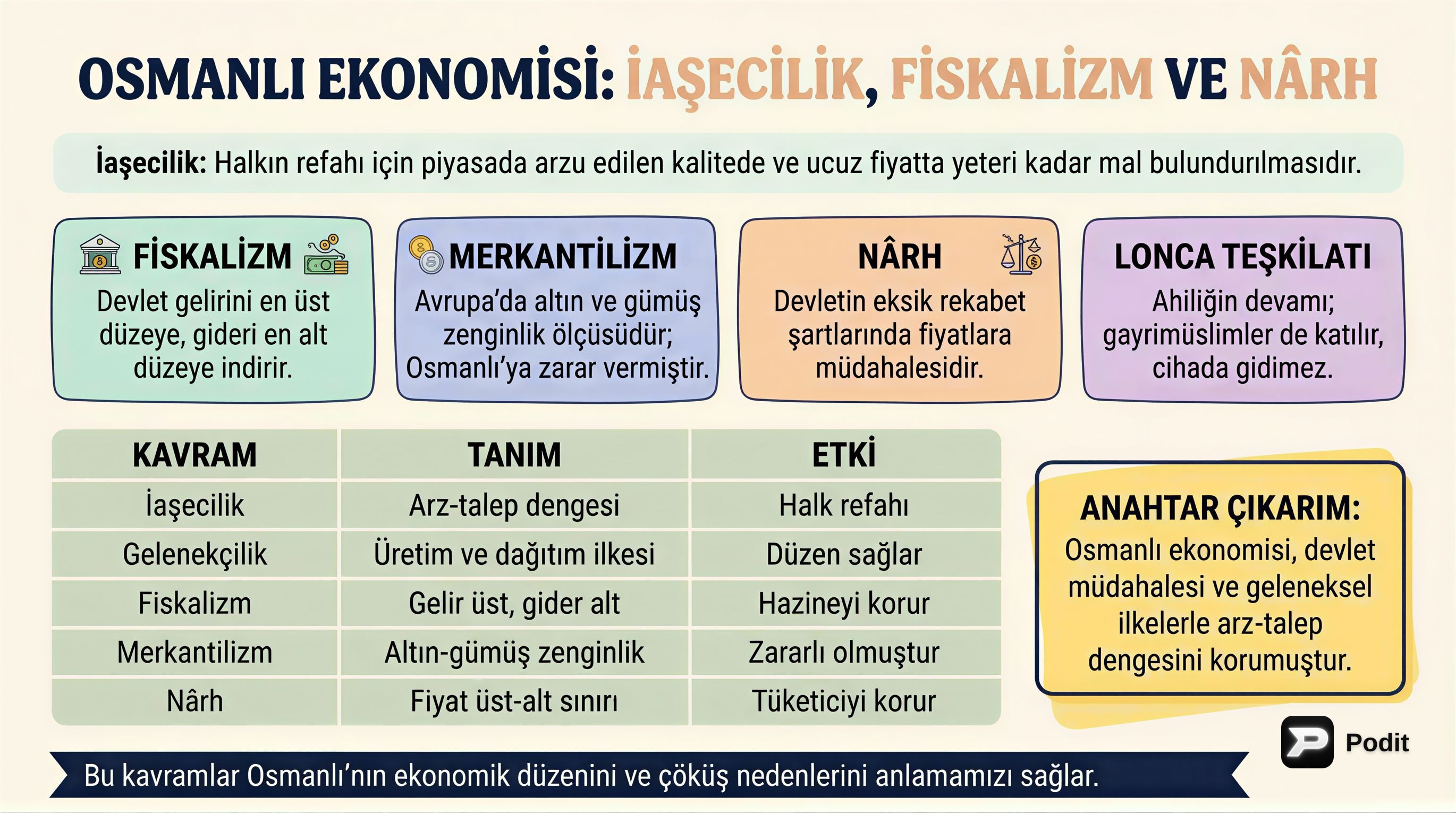 Osmanlı Devleti Kültür ve Medeniyeti: Ekonomi, Sanat ve Toplumsal Yapı - görsel özet infografik
