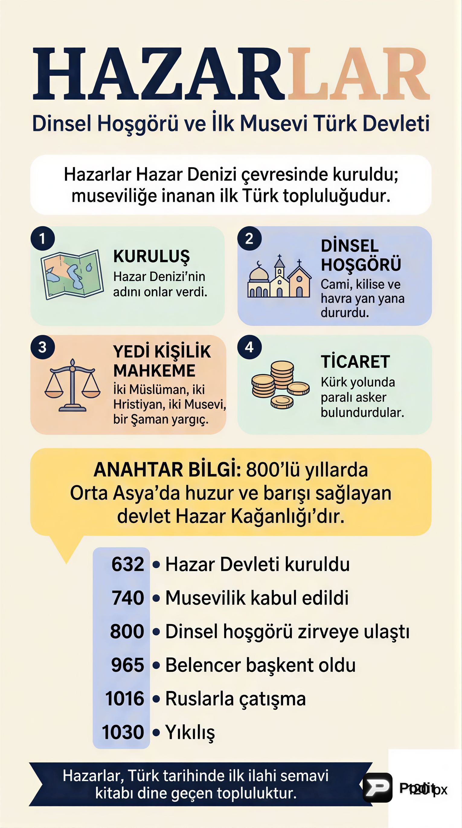 İslam Öncesi Türk Devletleri ve Toplulukları - görsel özet infografik