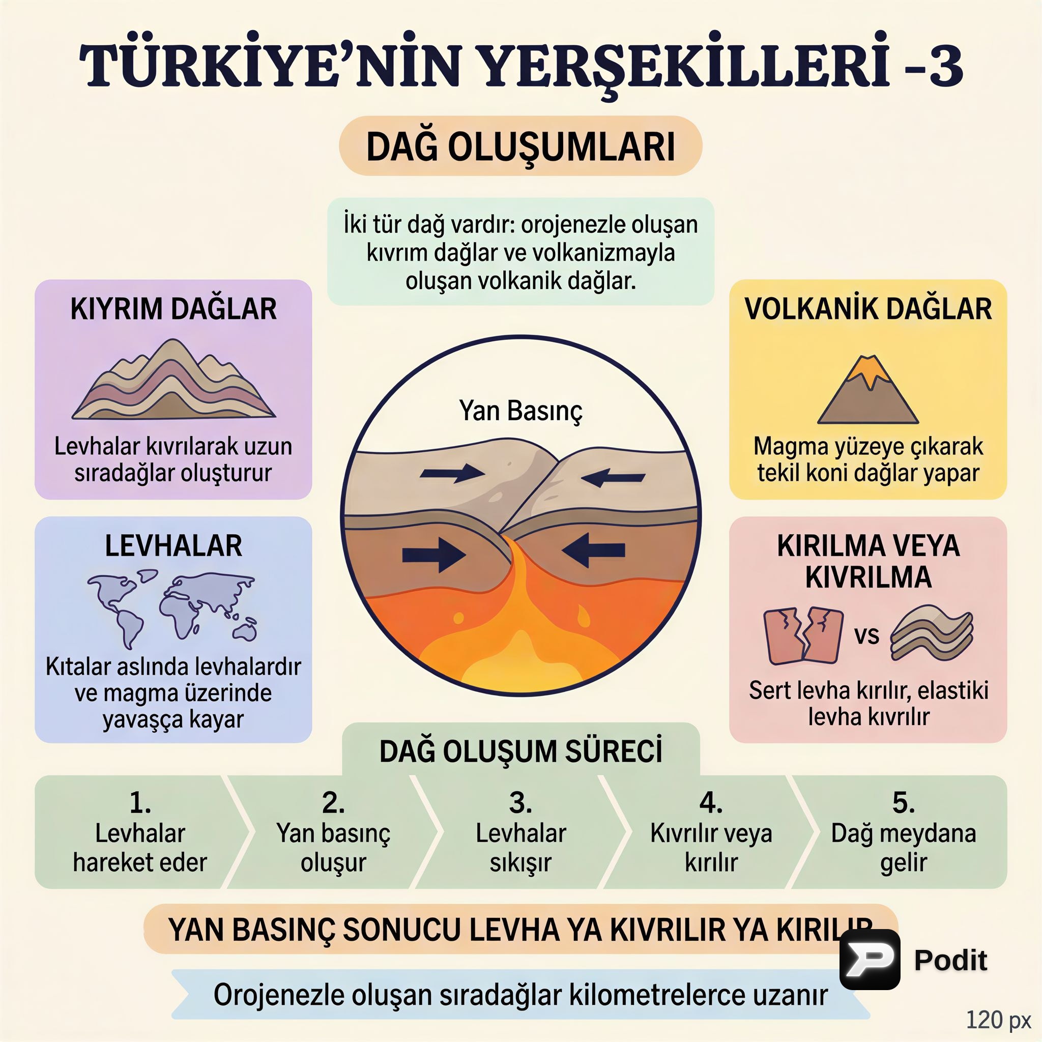 Türkiye'nin Yerşekilleri: Ovalar ve Platolar - görsel özet infografik