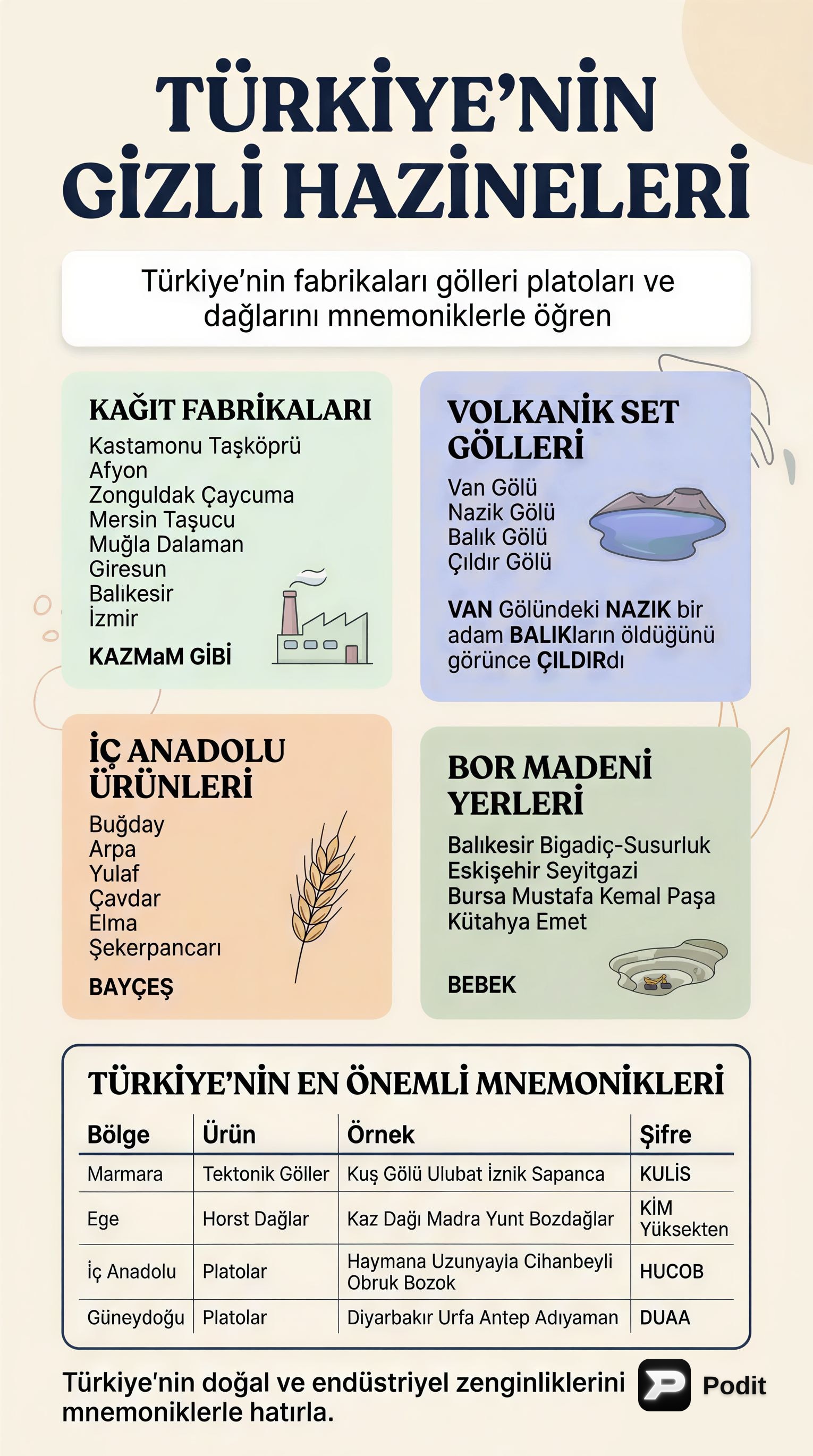 Türkiye'nin Coğrafi, Ekonomik ve İdari Yapısı - görsel özet infografik