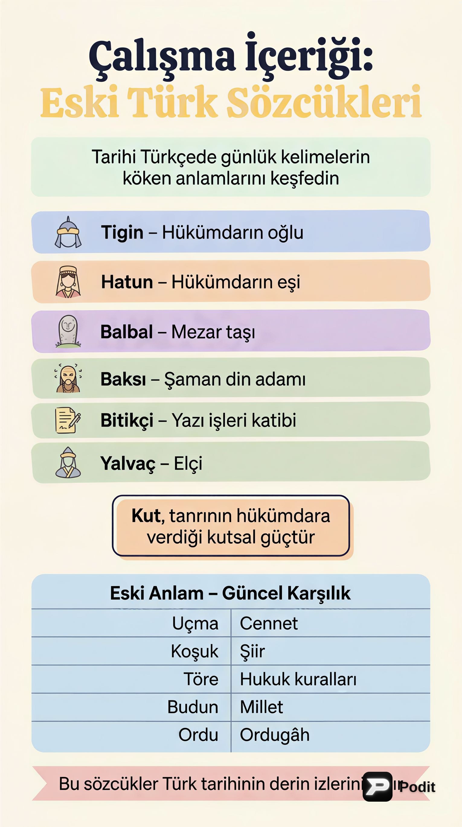 Çalışma Materyali - görsel özet infografik