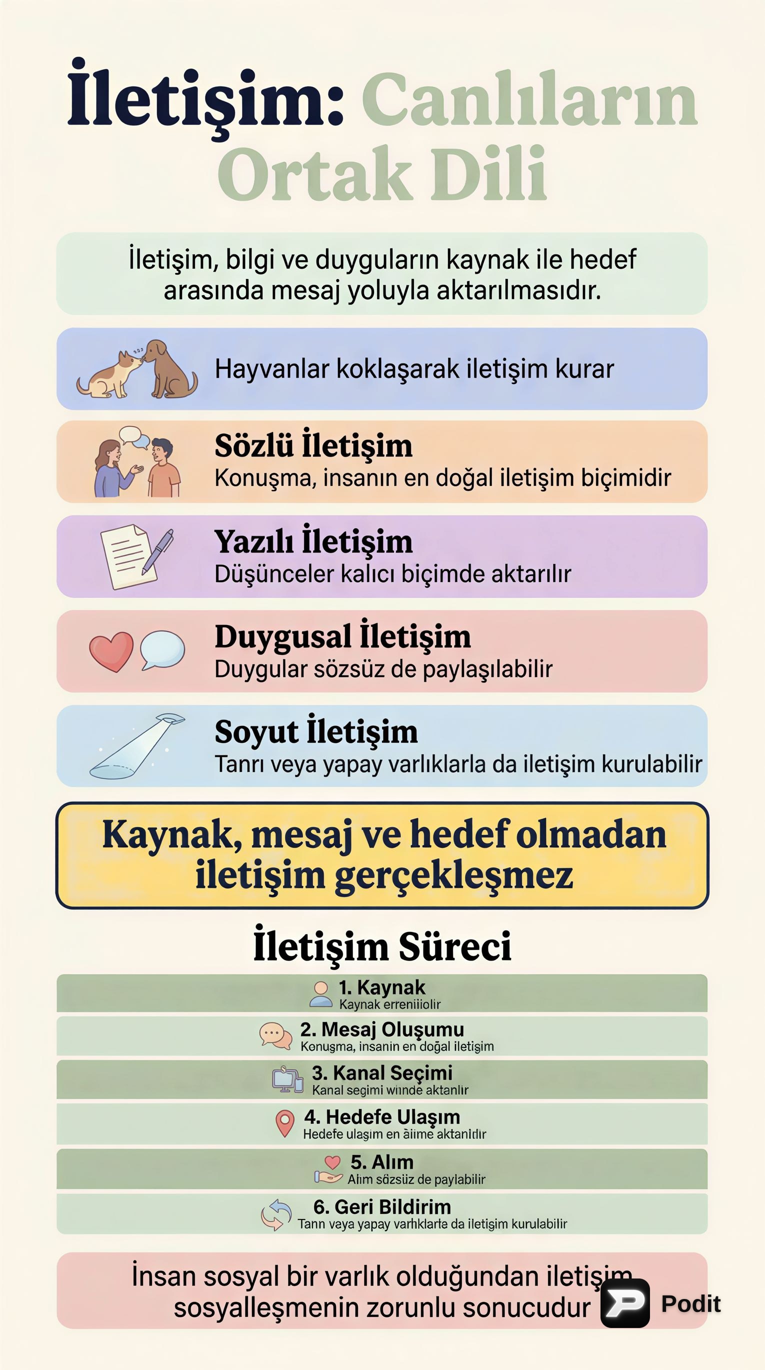 İçerik - görsel özet infografik