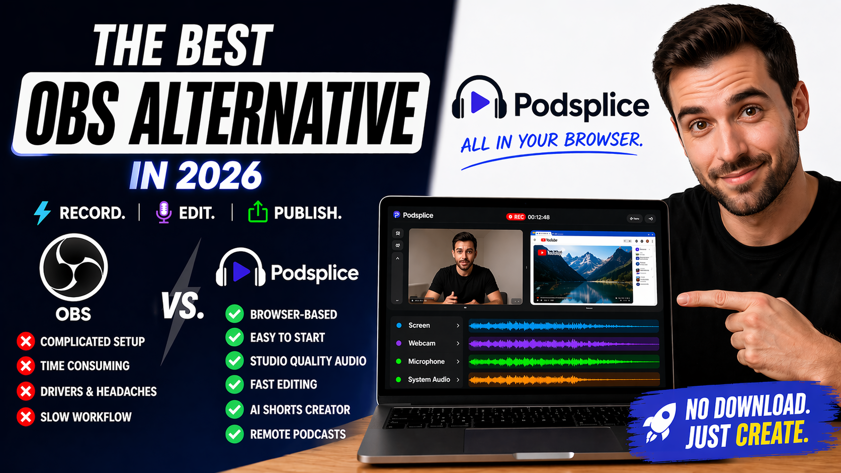 Best Browser-Based OBS Alternative in 2026 (No Download Needed)