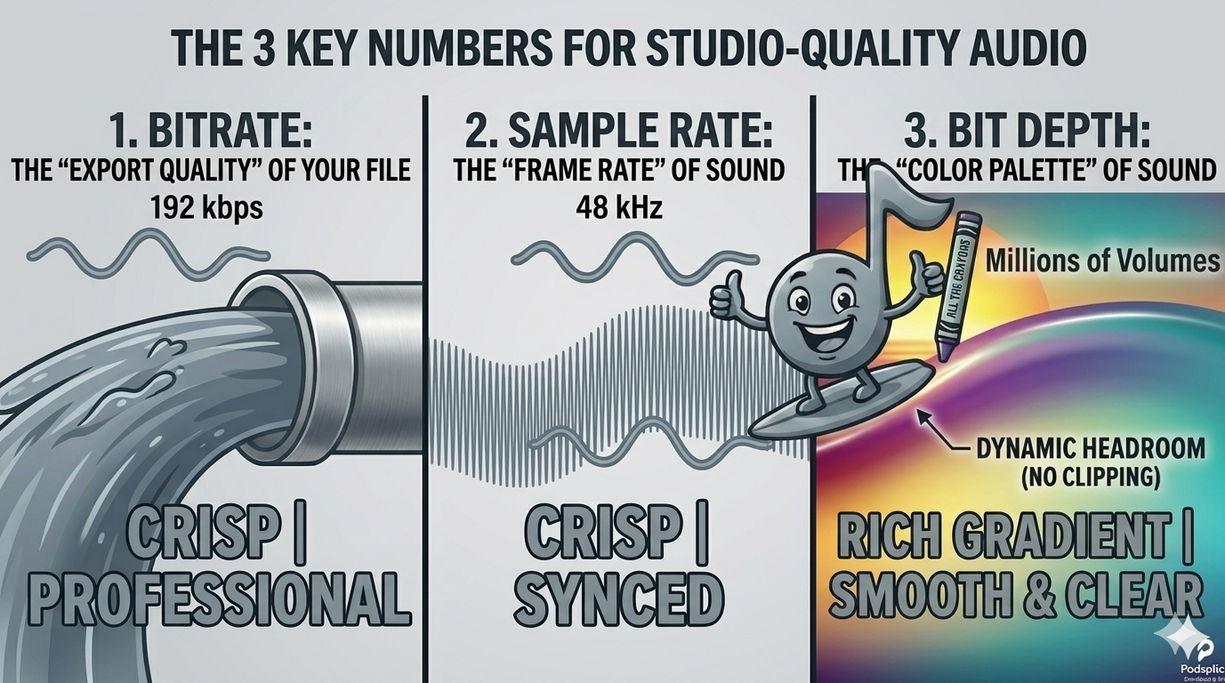Bitrate vs. Sample Rate: The Creator’s Guide to Crisp Audio