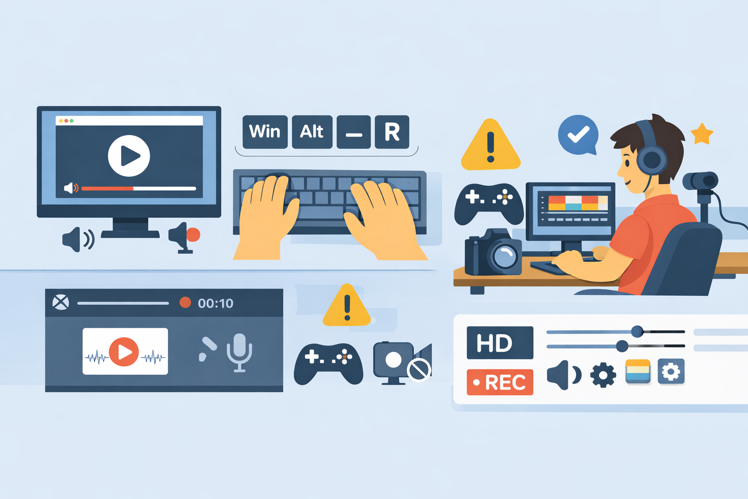 How to Record Screen with System Audio (Windows + Alt + R + Better Alternative)