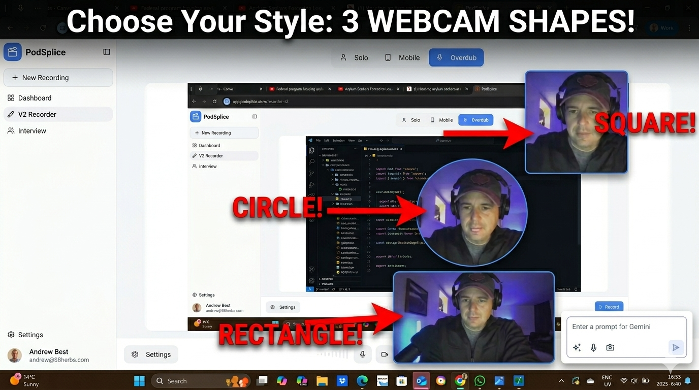Change webcam thumbnail video view size, shape, and location for screen recording (circle, square, rectangle) with Podsplice.png