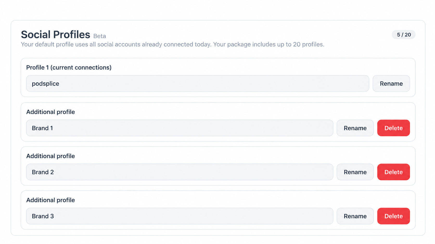 multiple social media profiles