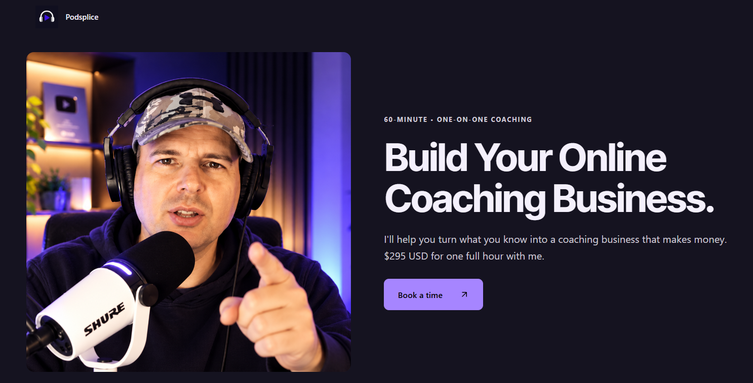 Podsplice Pod - Online Coaching Landing Page with Calendar.png