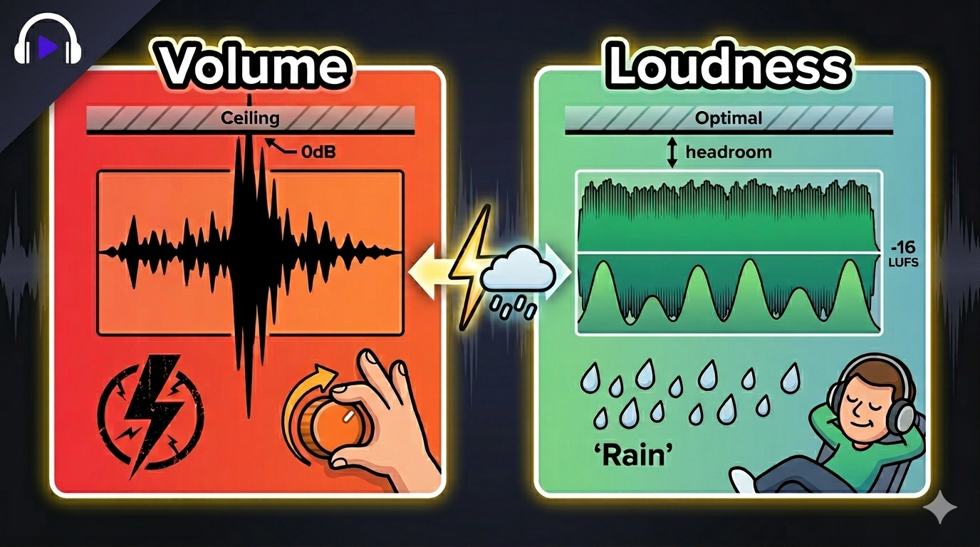 Volume vs Loudness - LUFS - Podsplice.png