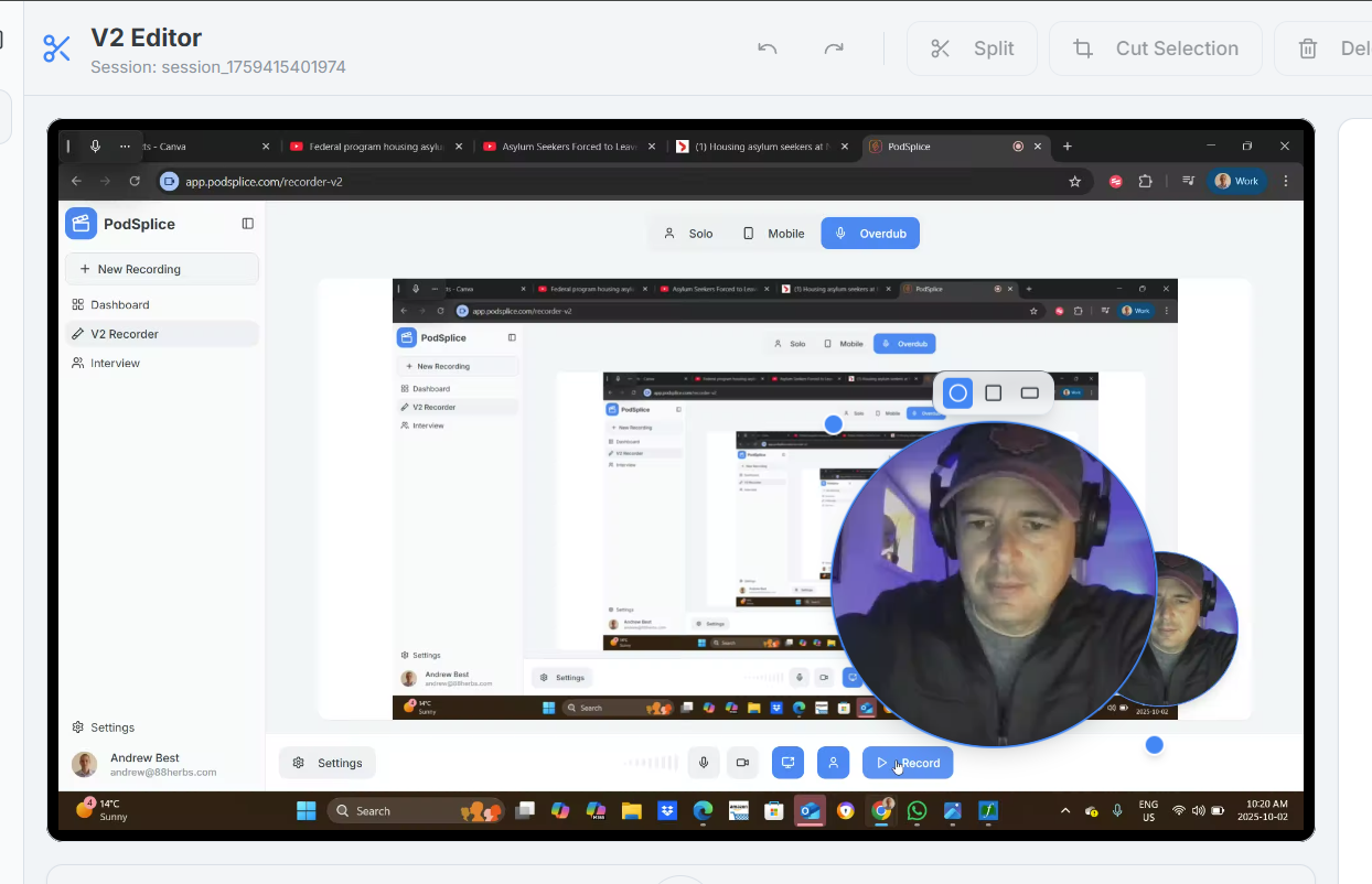 How to Change the Size and Shape of Your Webcam Recording Circle in a Screen Recording Video
