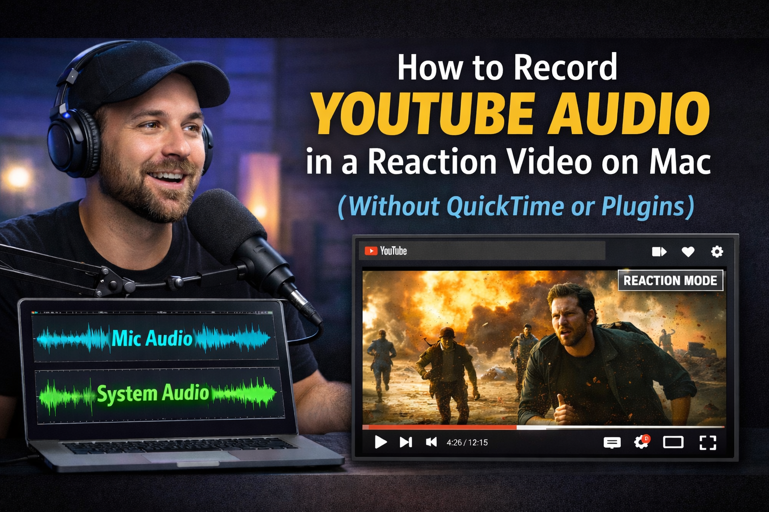 How to Record YouTube Audio in a Reaction Video on Mac (Without QuickTime or Plugins)