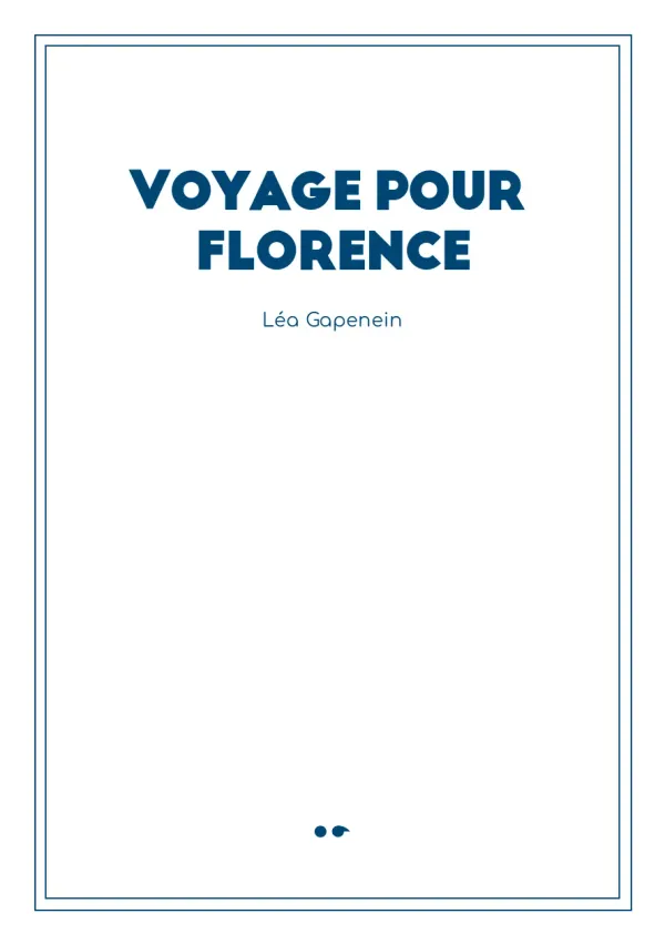Cover of VOYAGE POUR FLORENCE