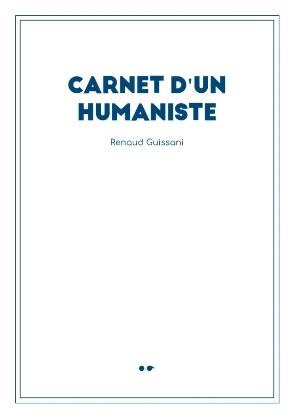 Cover of Carnet d'un humaniste