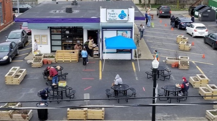 Distribute Food at the All People's Fresh Market (7/11)
