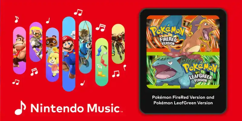 La bande-son de Pokémon Rouge Feu et Vert Feuille arrive sur Nintendo Music