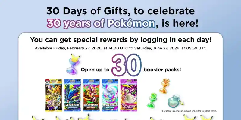 Pokémon TCG Pocket : les missions « 30 Jours de Cadeaux » disponibles