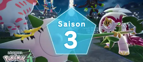 Saison 3 des Combats Classés de Légendes Pokémon : Z-A – Une Méga-Gemme rare à remporter !