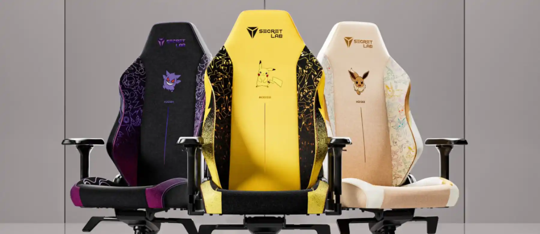 Secretlab dévoile une collection de chaises gaming Pokémon avec Pikachu, Évoli et Ectoplasma