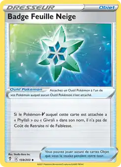 Badge Feuille Neige