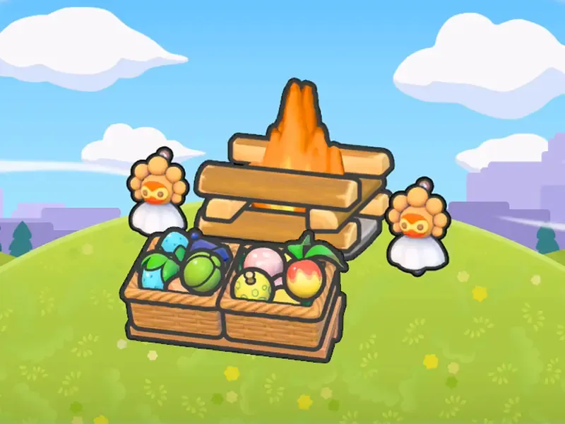 Camp rempli de délicieuses Baies