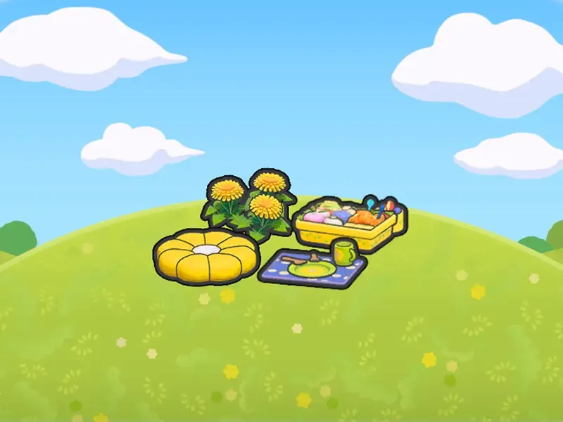 Coin pique-nique fleuri