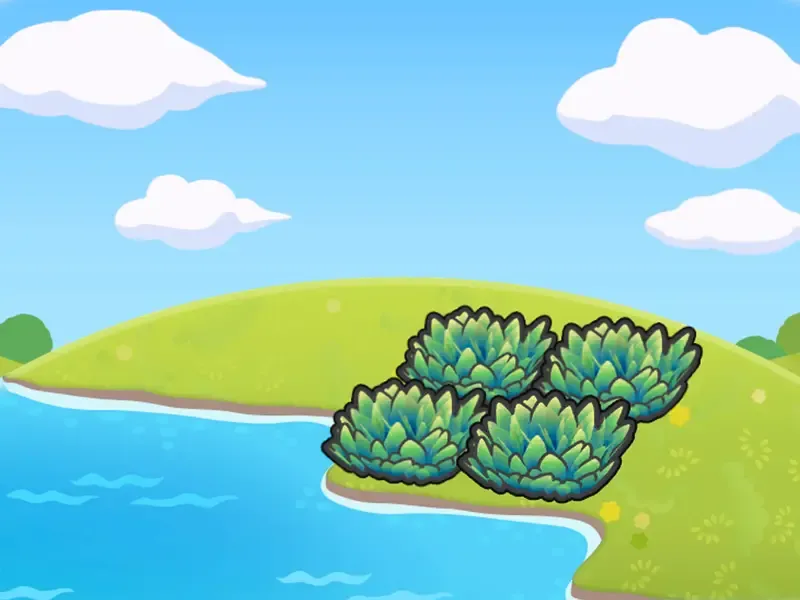 Hautes herbes en bord de mer