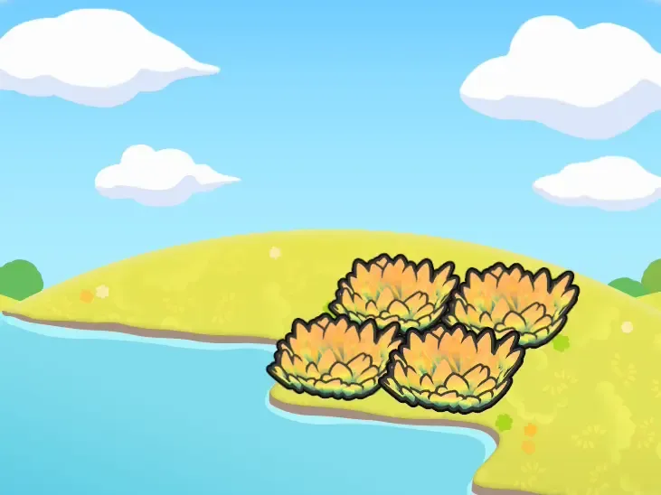 Hautes herbes jaunes riveraines