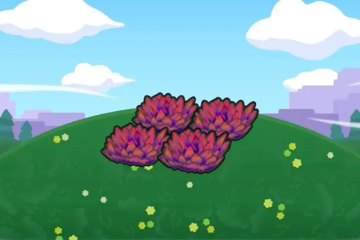 Hautes herbes rouges en altitude