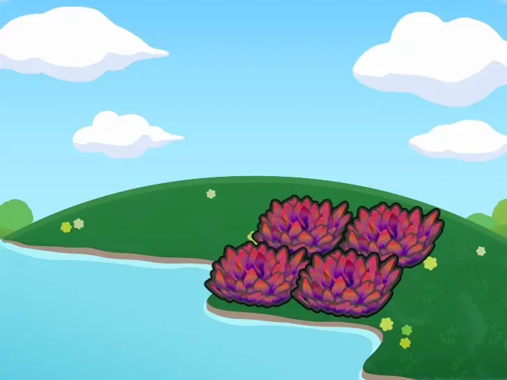 Hautes herbes rouges riveraines