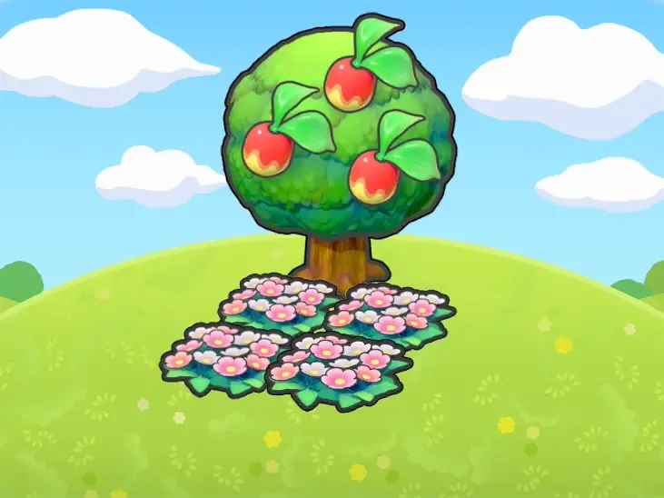 Parterre de fleurs sous un arbre